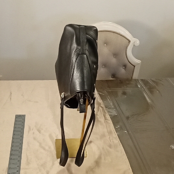 Black Leather Moschino Studded shoulder Handbag - Picture 3 of 8